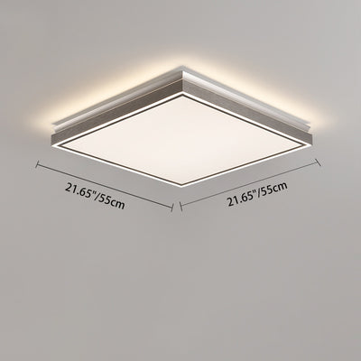 Modern Minimalist Aluminum Iron Acrylic Round Square Rectangle LED Flush Mount Ceiling Light For Living Room