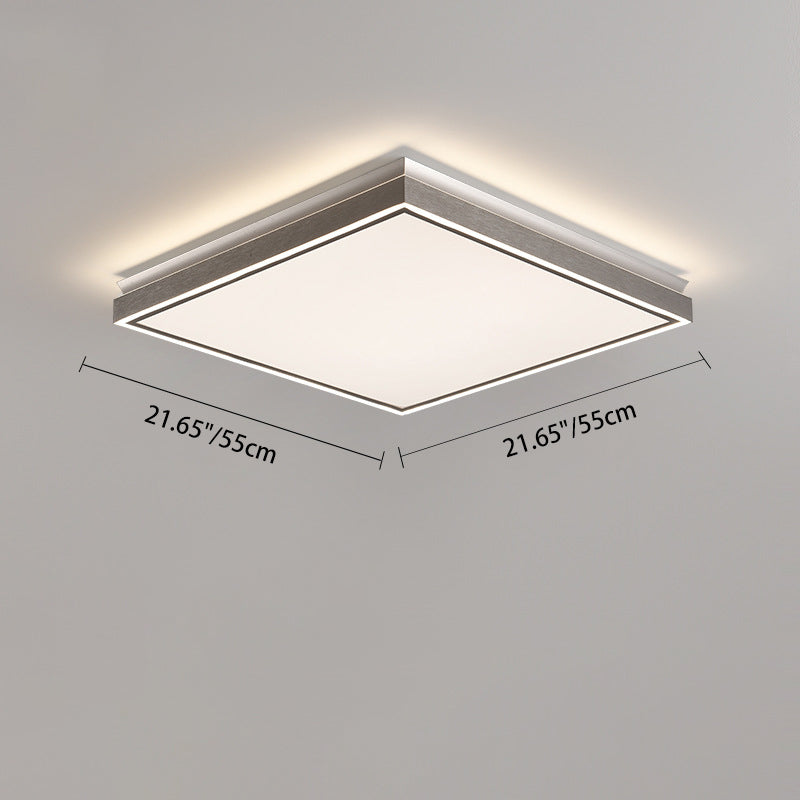 Modern Minimalist Aluminum Iron Acrylic Round Square Rectangle LED Flush Mount Ceiling Light For Living Room