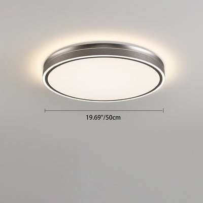 Modern Minimalist Aluminum Iron Acrylic Round Square Rectangle LED Flush Mount Ceiling Light For Living Room
