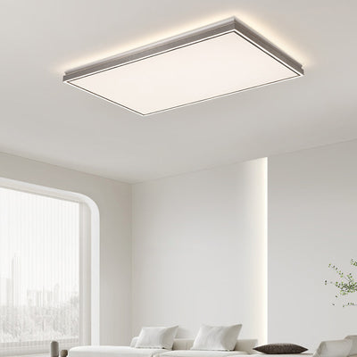 Modern Minimalist Aluminum Iron Acrylic Round Square Rectangle LED Flush Mount Ceiling Light For Living Room