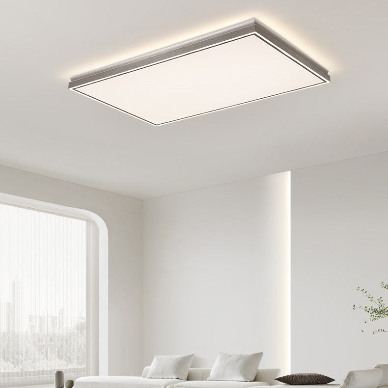 Modern Minimalist Aluminum Iron Acrylic Round Square Rectangle LED Flush Mount Ceiling Light For Living Room