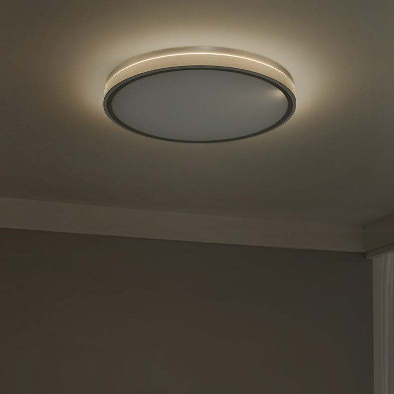 Modern Minimalist Aluminum Iron Acrylic Round Square Rectangle LED Flush Mount Ceiling Light For Living Room