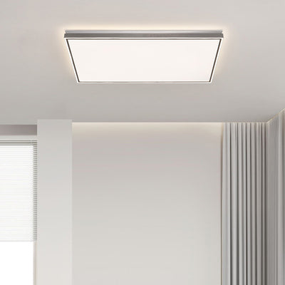 Modern Minimalist Aluminum Iron Acrylic Round Square Rectangle LED Flush Mount Ceiling Light For Living Room
