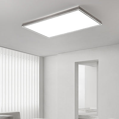Modern Minimalist Aluminum Iron Acrylic Round Square Rectangle LED Flush Mount Ceiling Light For Living Room