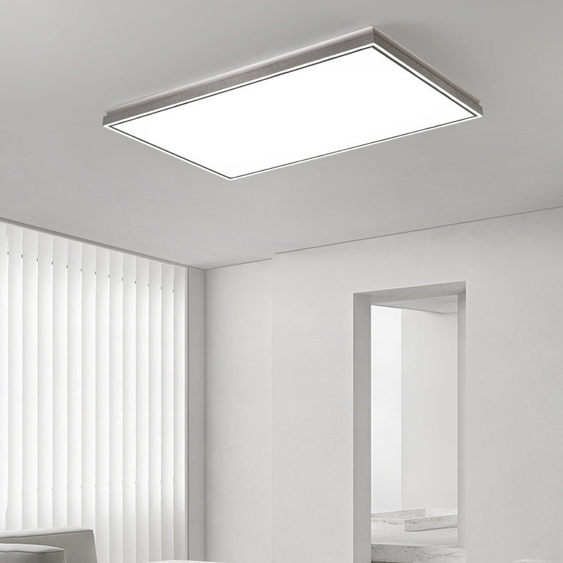 Modern Minimalist Aluminum Iron Acrylic Round Square Rectangle LED Flush Mount Ceiling Light For Living Room