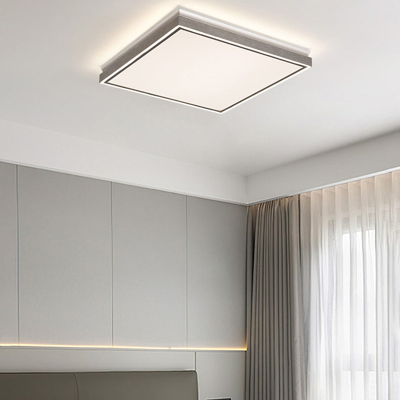 Modern Minimalist Aluminum Iron Acrylic Round Square Rectangle LED Flush Mount Ceiling Light For Living Room