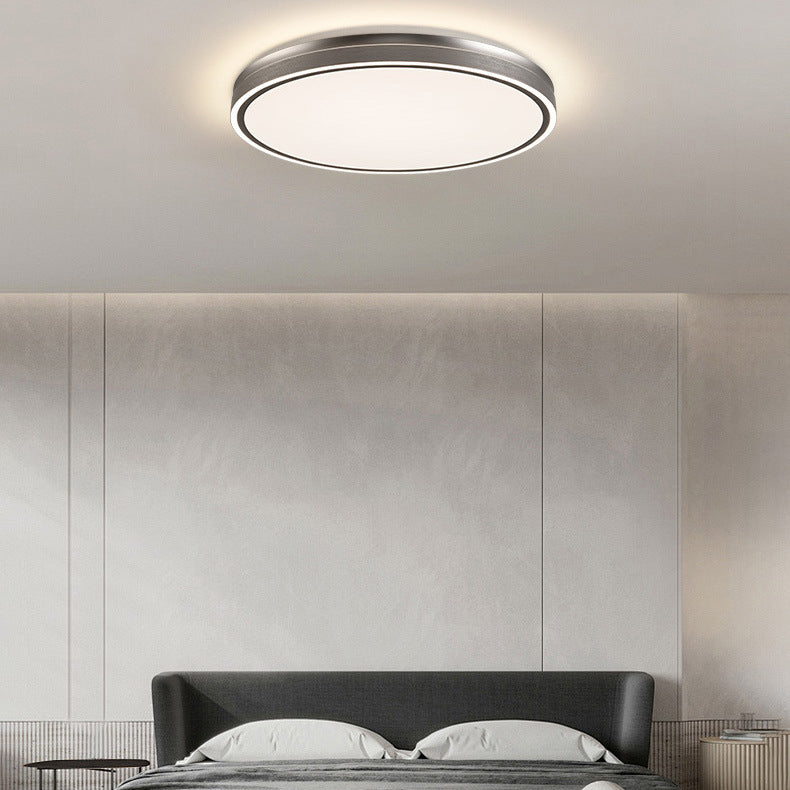 Modern Minimalist Aluminum Iron Acrylic Round Square Rectangle LED Flush Mount Ceiling Light For Living Room