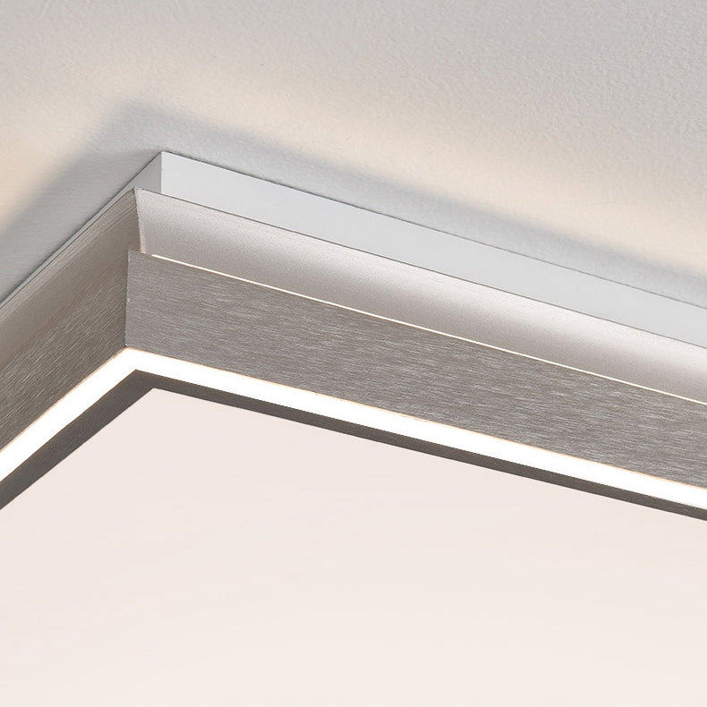 Lumière de plafond LED encastrée moderne minimaliste en aluminium, fer, acrylique, ronde, carrée, rectangulaire pour salon 