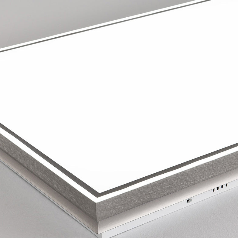 Modern Minimalist Aluminum Iron Acrylic Round Square Rectangle LED Flush Mount Ceiling Light For Living Room