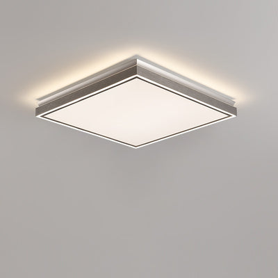 Modern Minimalist Aluminum Iron Acrylic Round Square Rectangle LED Flush Mount Ceiling Light For Living Room