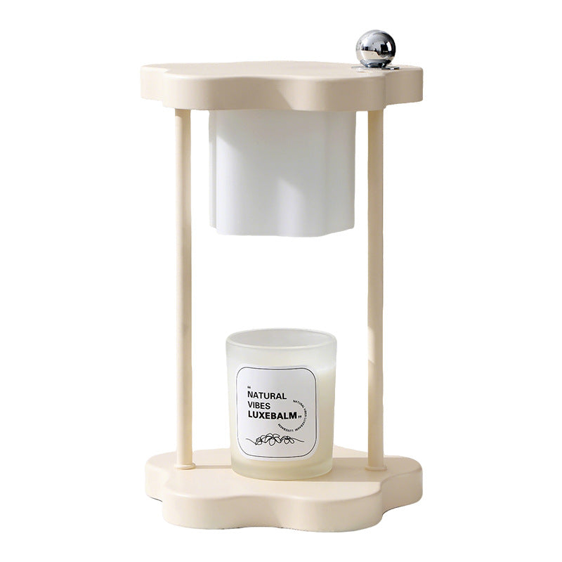 Moderne minimalistische Metall-Gummibaumholz-Blumen 1-Licht Schmelzwachs Tischlampe für das Schlafzimmer 
