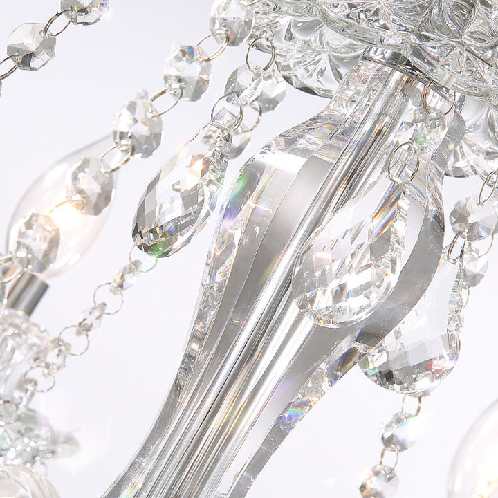 Lustre Rond en Cristal Métal de Luxe Contemporain à 6/8/10 Lumières pour Salon 