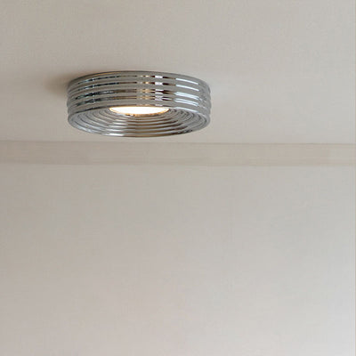 Modern Minimalist Acrylic Iron Round LED Flush Mount Ceiling Light For Bedroom