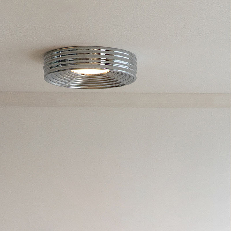 Modern Minimalist Acrylic Iron Round LED Flush Mount Ceiling Light For Bedroom