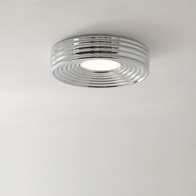 Modern Minimalist Acrylic Iron Round LED Flush Mount Ceiling Light For Bedroom