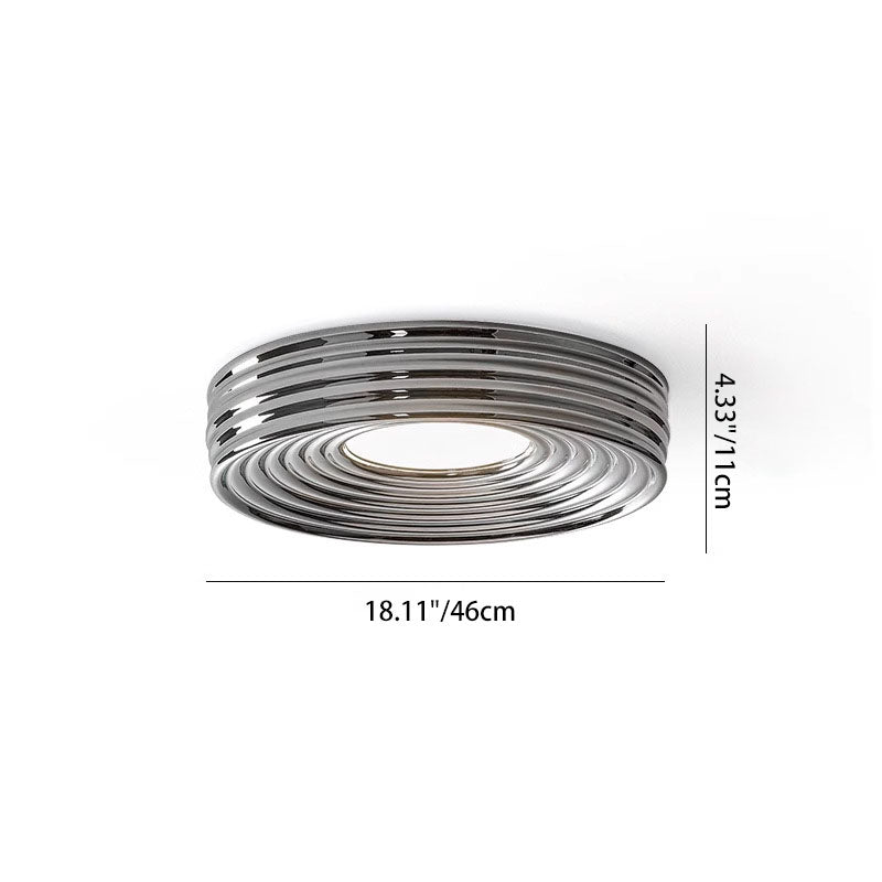 Modern Minimalist Acrylic Iron Round LED Flush Mount Ceiling Light For Bedroom