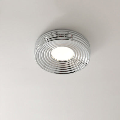 Modern Minimalist Acrylic Iron Round LED Flush Mount Ceiling Light For Bedroom