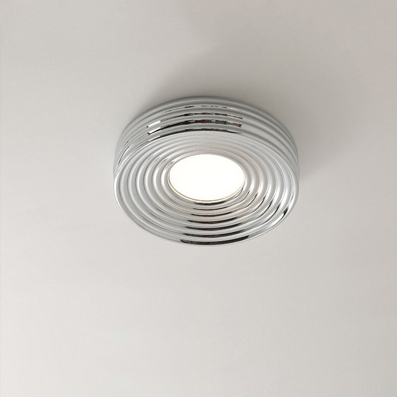 Modern Minimalist Acrylic Iron Round LED Flush Mount Ceiling Light For Bedroom