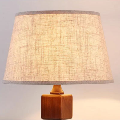 Traditional French Wood Fabric Linear 1-Light Standing Floor Lamp For Living Room