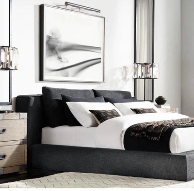 Contemporary Luxury Crystal Iron Round 1-Light Table Lamp For Bedroom