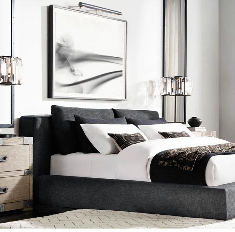 Contemporary Luxury Crystal Iron Round 1-Light Table Lamp For Bedroom
