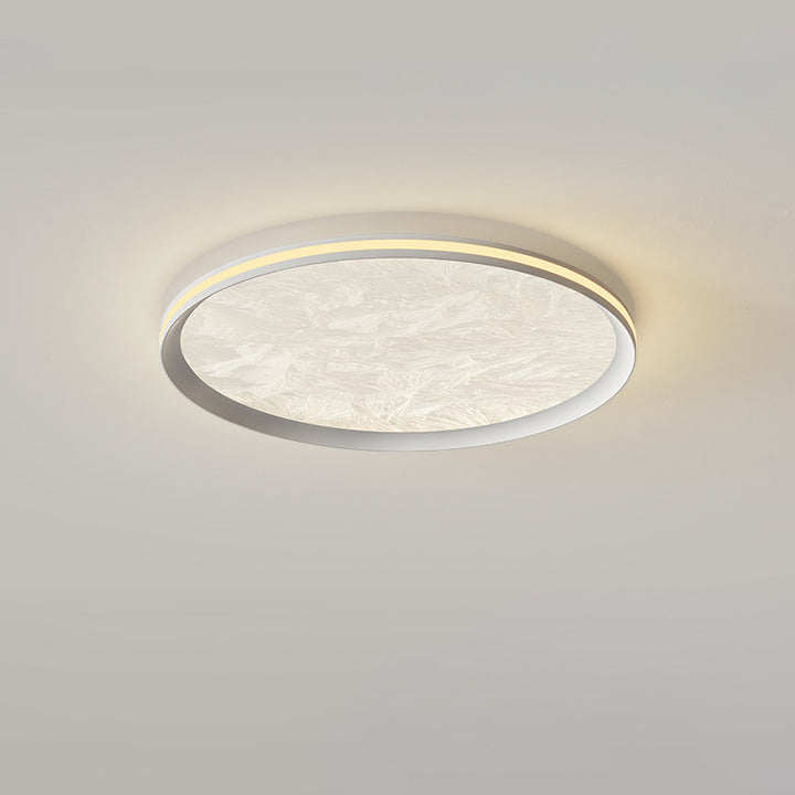 Moderne minimalistische runde Deckenleuchte aus Aluminium und Acryl mit LED für das Schlafzimmer 