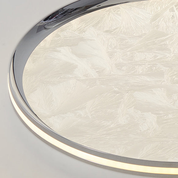 Modern Minimalist Aluminum Acrylic Round LED Flush Mount Ceiling Light For Bedroom