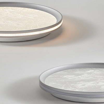 Modern Minimalist Aluminum Acrylic Round LED Flush Mount Ceiling Light For Bedroom