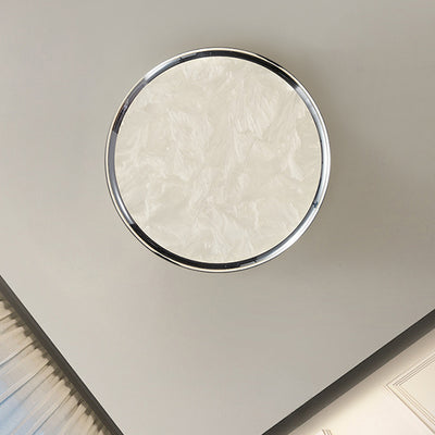 Modern Minimalist Aluminum Acrylic Round LED Flush Mount Ceiling Light For Bedroom