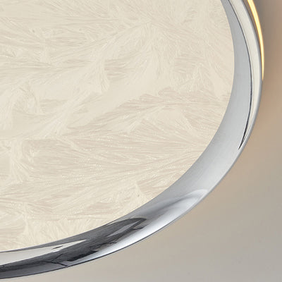 Modern Minimalist Aluminum Acrylic Round LED Flush Mount Ceiling Light For Bedroom