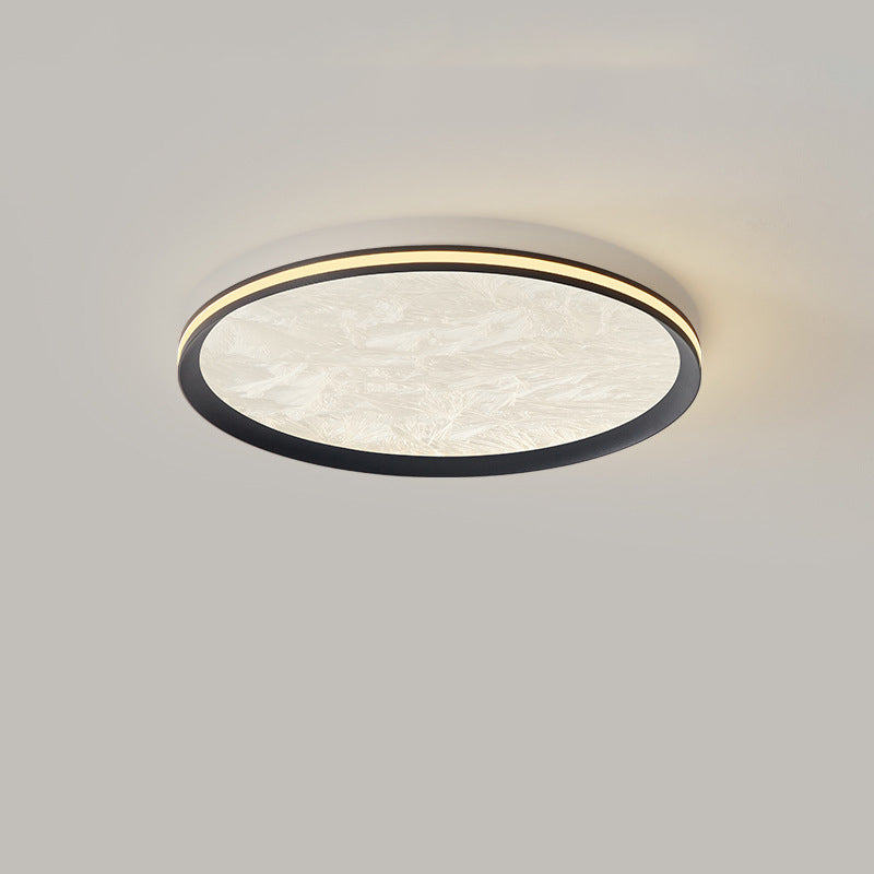Modern Minimalist Aluminum Acrylic Round LED Flush Mount Ceiling Light For Bedroom
