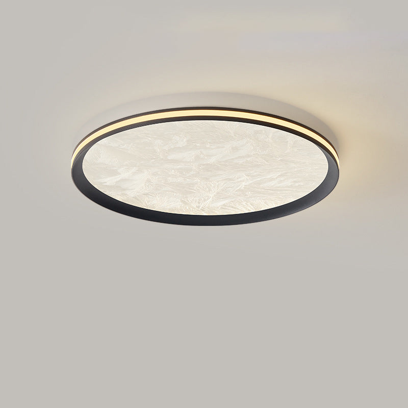 Modern Minimalist Aluminum Acrylic Round LED Flush Mount Ceiling Light For Bedroom