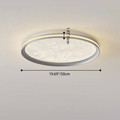 Modern Minimalist Aluminum Acrylic Round LED Flush Mount Ceiling Light For Bedroom
