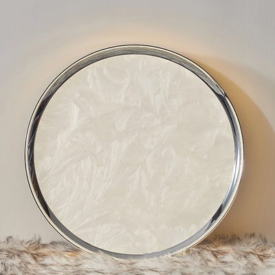 Modern Minimalist Aluminum Acrylic Round LED Flush Mount Ceiling Light For Bedroom
