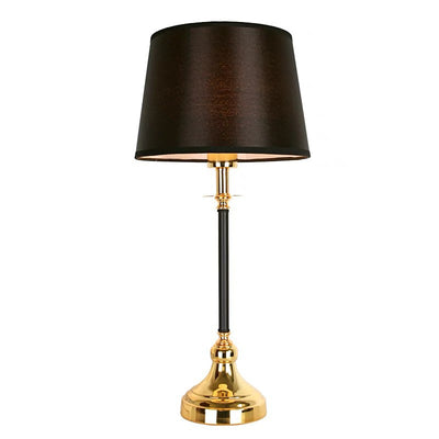 Contemporary Luxury Metal Fabric Round 1-Light Table Lamp For Bedroom