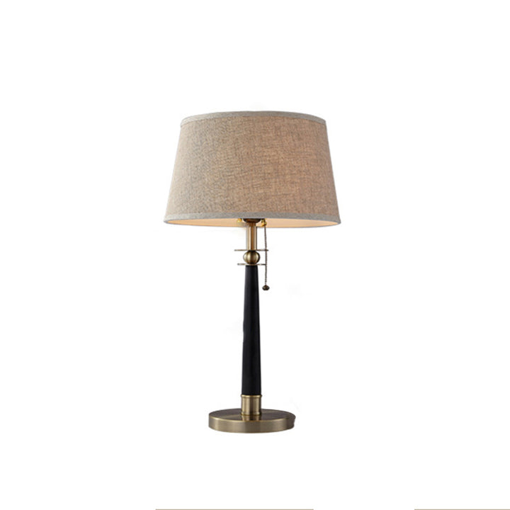 Zeitgenössische Luxus Tischlampe aus Eisenstoff mit rundem 1-Licht für das Schlafzimmer 