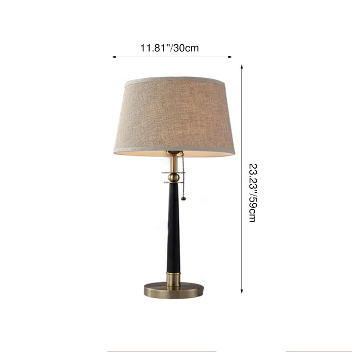 Zeitgenössische Luxus Tischlampe aus Eisenstoff mit rundem 1-Licht für das Schlafzimmer 
