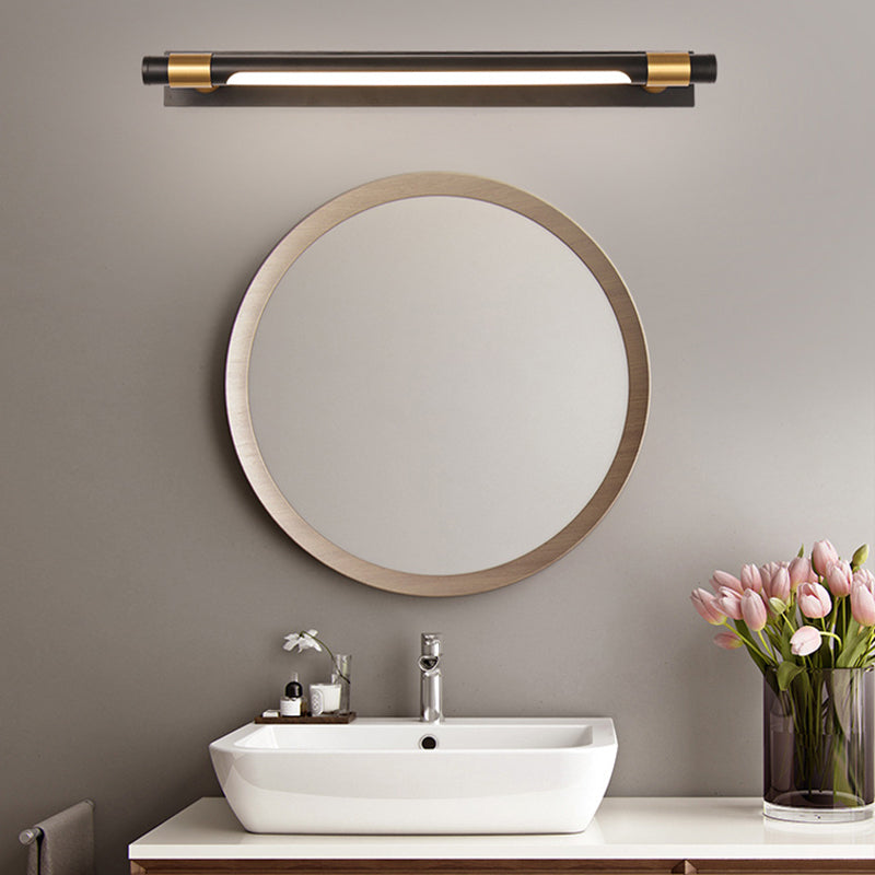 Modern Minimalist Iron Acrylic Linear LED Vanity Light Wall Sconce Lamp For Bathroom
