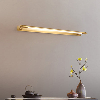 Modern Minimalist Iron Acrylic Linear LED Vanity Light Wall Sconce Lamp For Bathroom