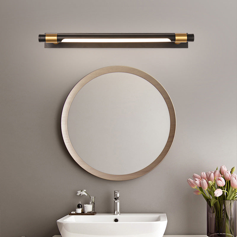 Modern Minimalist Iron Acrylic Linear LED Vanity Light Wall Sconce Lamp For Bathroom