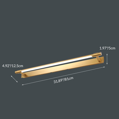 Modern Minimalist Iron Acrylic Linear LED Vanity Light Wall Sconce Lamp For Bathroom