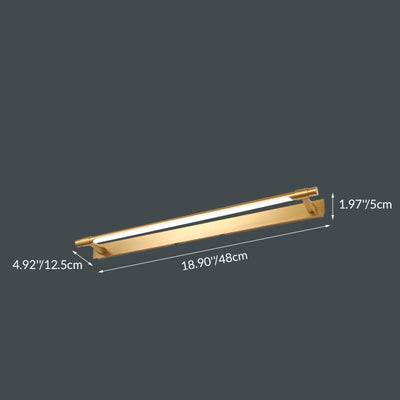 Modern Minimalist Iron Acrylic Linear LED Vanity Light Wall Sconce Lamp For Bathroom