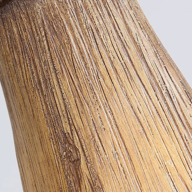 Lustre à suspension traditionnel vintage en résine avec cylindre en forme de souche à 1 lumière pour salon 