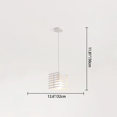 Lámpara colgante de 1 luz contemporánea creativa con recorte cuadrado de vidrio, mármol y hierro para dormitorio 