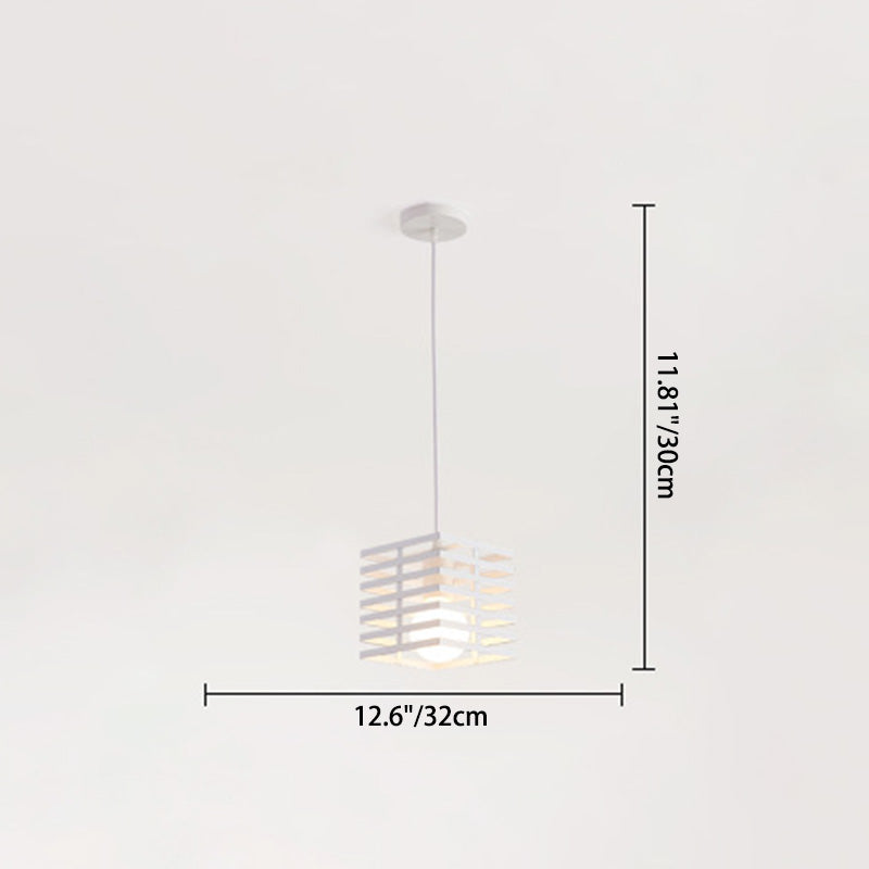 Lámpara colgante de 1 luz contemporánea creativa con recorte cuadrado de vidrio, mármol y hierro para dormitorio 
