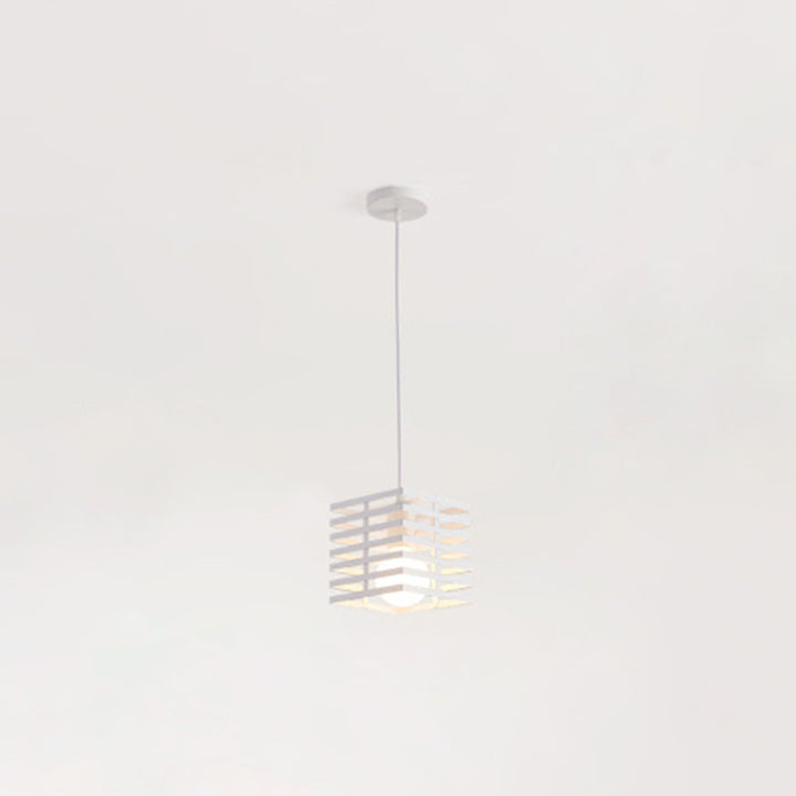 Suspension lumineuse contemporaine créative carrée en verre marbré en fer à 1 lumière pour chambre 