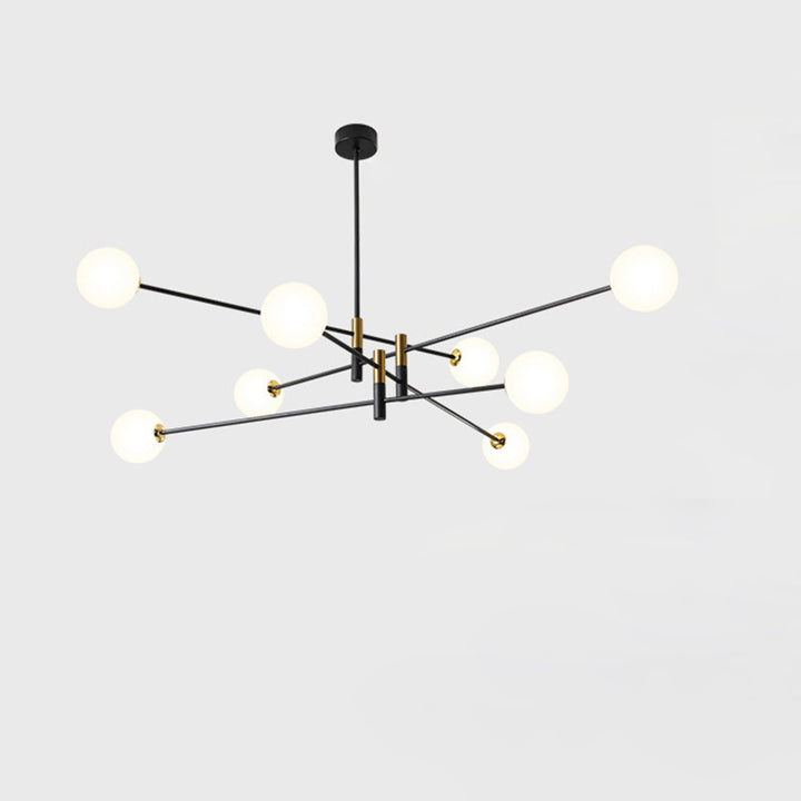 Contemporain Scandinave Magique Haricot Branche Orbe Verre Fer 4/6/8 Lumière Lustre Pour Salon 