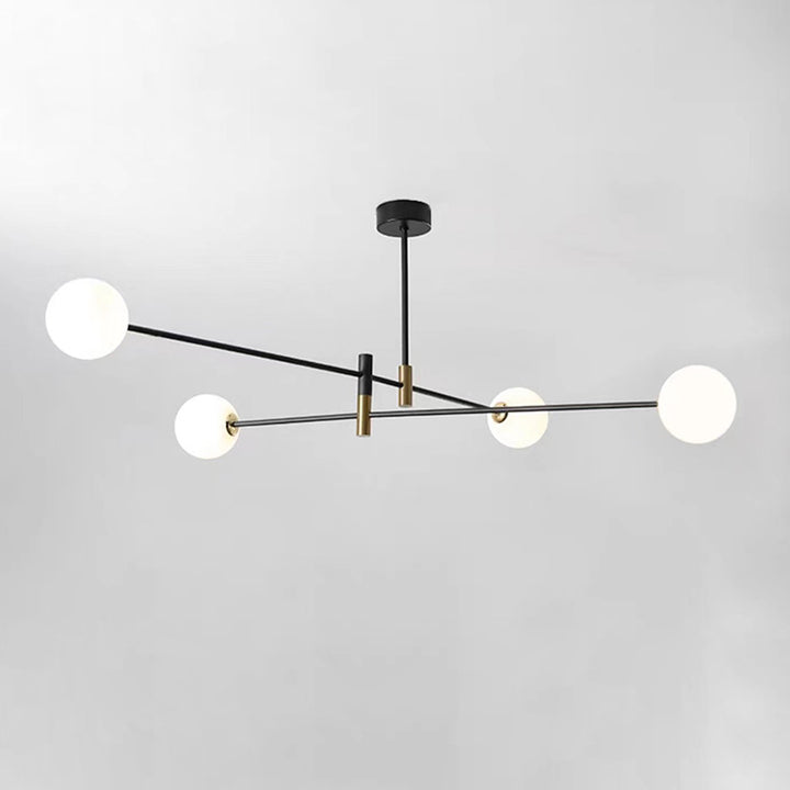 Contemporain Scandinave Magique Haricot Branche Orbe Verre Fer 4/6/8 Lumière Lustre Pour Salon 