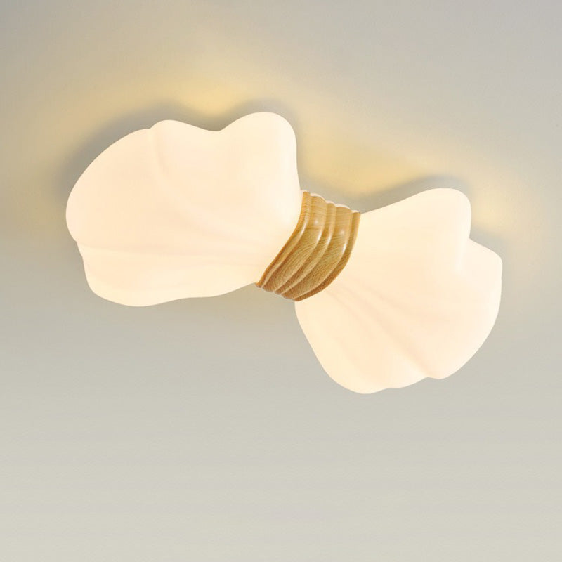 Modern Art Deco Butterfly Bow PE Iron LED Flush Mount Ceiling Light For Living Room