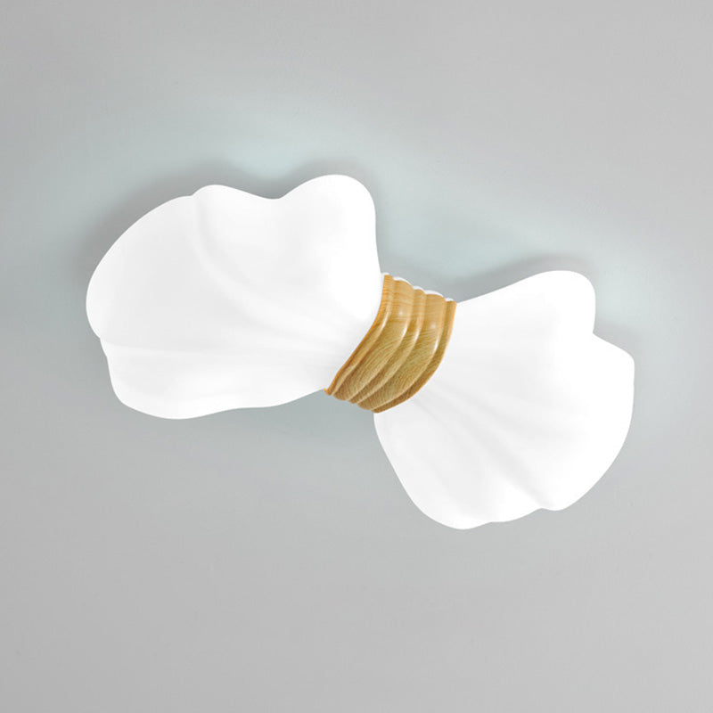 Modern Art Deco Butterfly Bow PE Iron LED Flush Mount Ceiling Light For Living Room